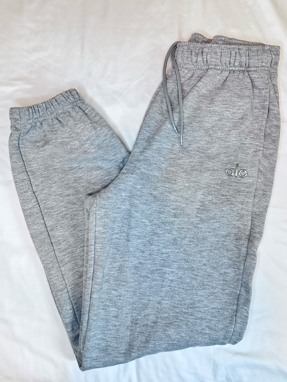 Alo Yoga Accolade Sweatpants Heather Gray Fleece Joggers Women’s Small